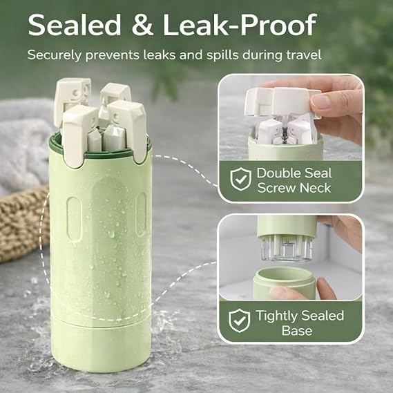 4-in-1 Travel Dispenser Bottle Set