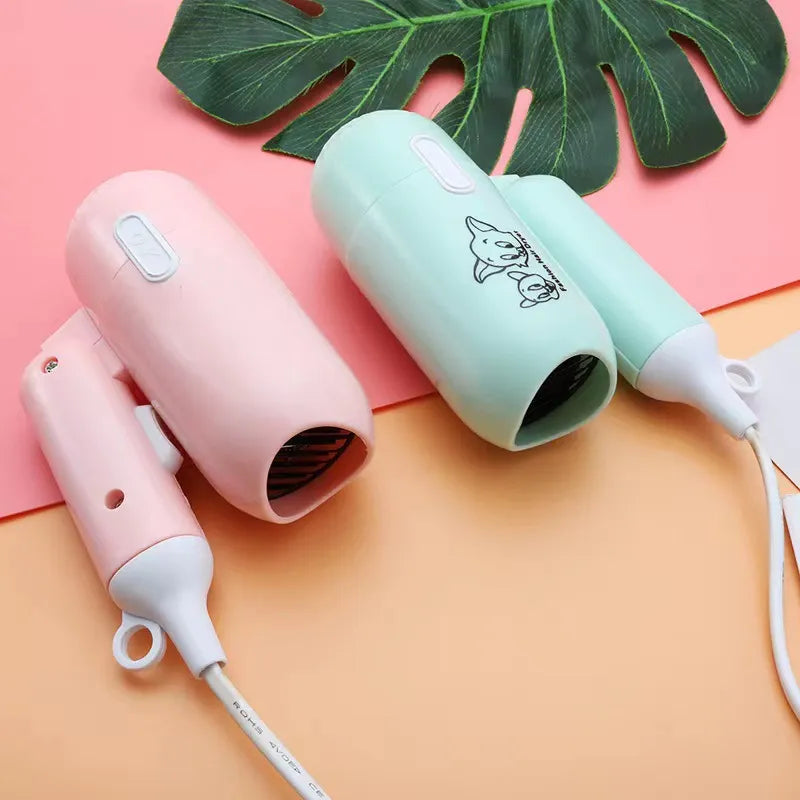Cartoon Fashion Hair Dryer for Children/Students/Dormitories/Travel Portable Foldable 2-speed Home Hair Dryer