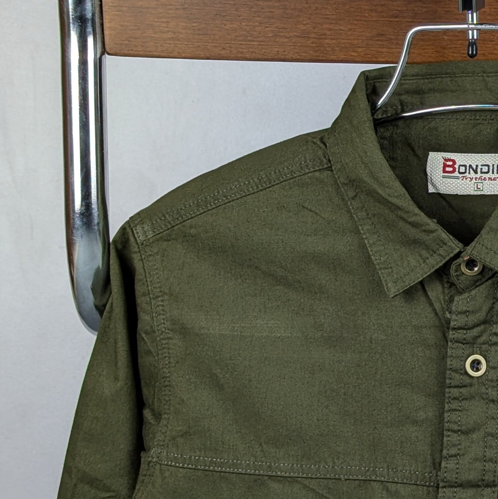 Kaiser Cotton Stylish Full Sleeve Shirt (Olive)