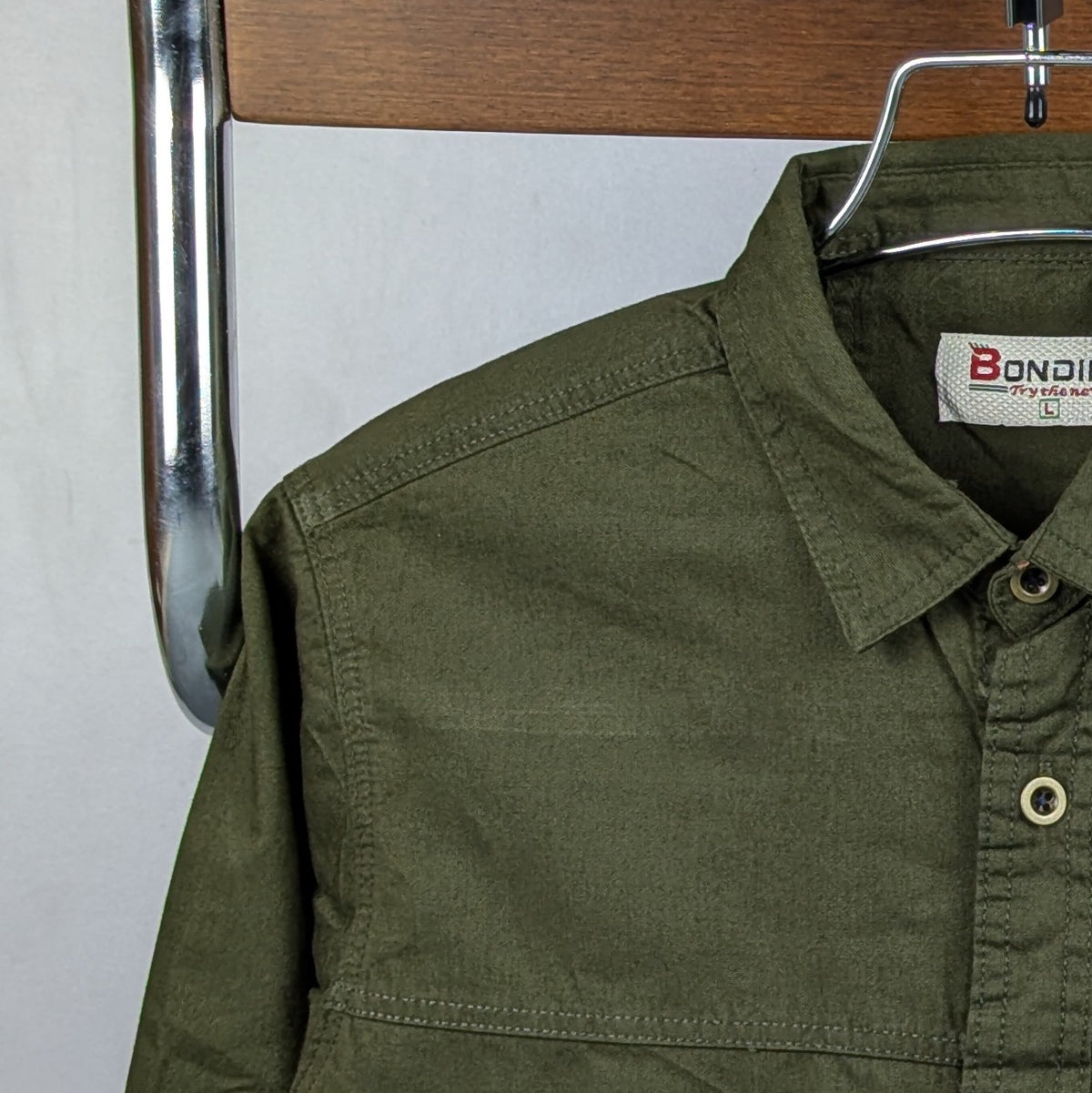 Kaiser Cotton Stylish Full Sleeve Shirt (Olive)
