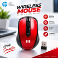 HP Wireless Optical Mouse 10N (2.4GHz, Black) – 6 Buttons, Ergonomic Design, Up to 10M Transmission, Optical Tracking & Windows Compatibility