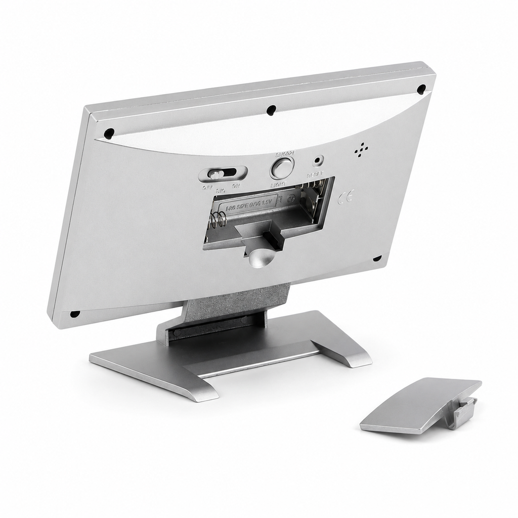 Digital LCD Clock with Calendar, Temperature Sensor, Alarm for Table and Study Desk