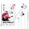 PLEXTONE RX3 Pro Cyberpunk In-Ear Wired Gaming Earphone with Dual Detachable Mic, 10mm Dynamic Driver & Deep Bass for Mobile & PC