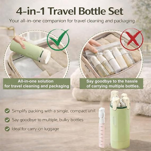 4-in-1 Travel Dispenser Bottle Set