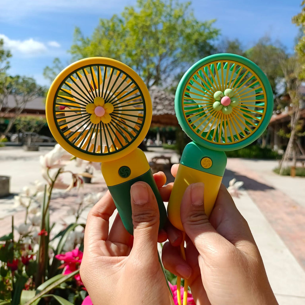 Handheld Portable Desktop Mini Fan – USB Rechargeable Pocket Sports Fan with 3 Speed Levels, Ultra-Quiet Motor, Lanyard & Versatile Indoor-Outdoor Use