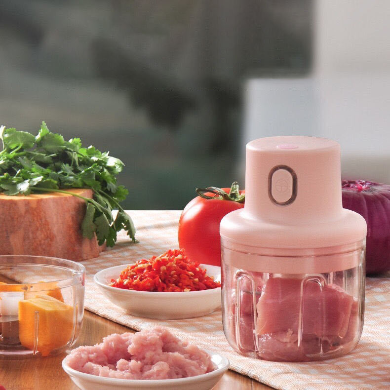 Intelligent Electric Rechargeable Vegetable Cutter & Mini Chopper – 250ml Wireless One-Touch Food Processor for Garlic, Ginger, Onion & Meat