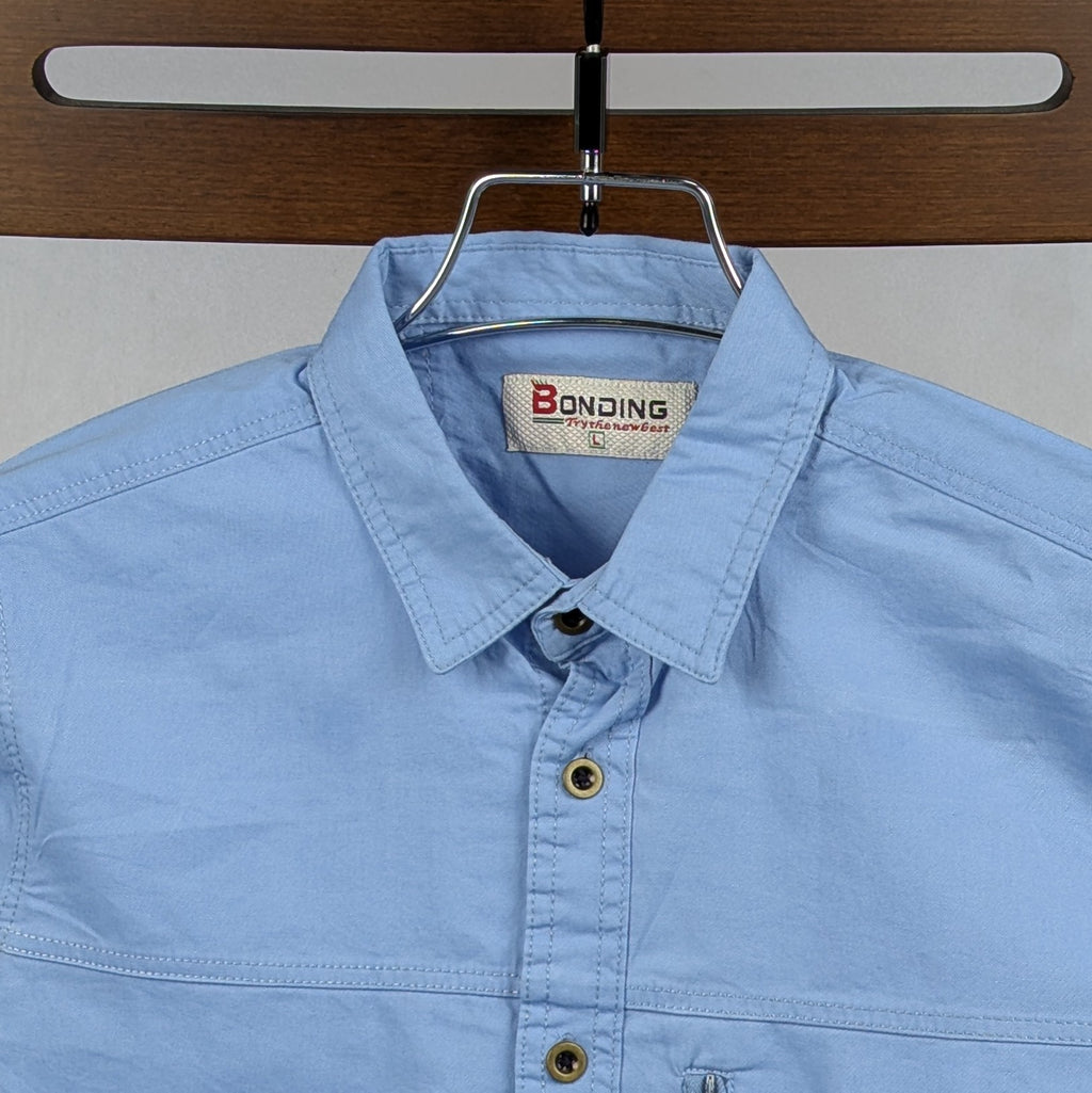 Kaiser Cotton Stylish Full Sleeve Shirt (Sky)