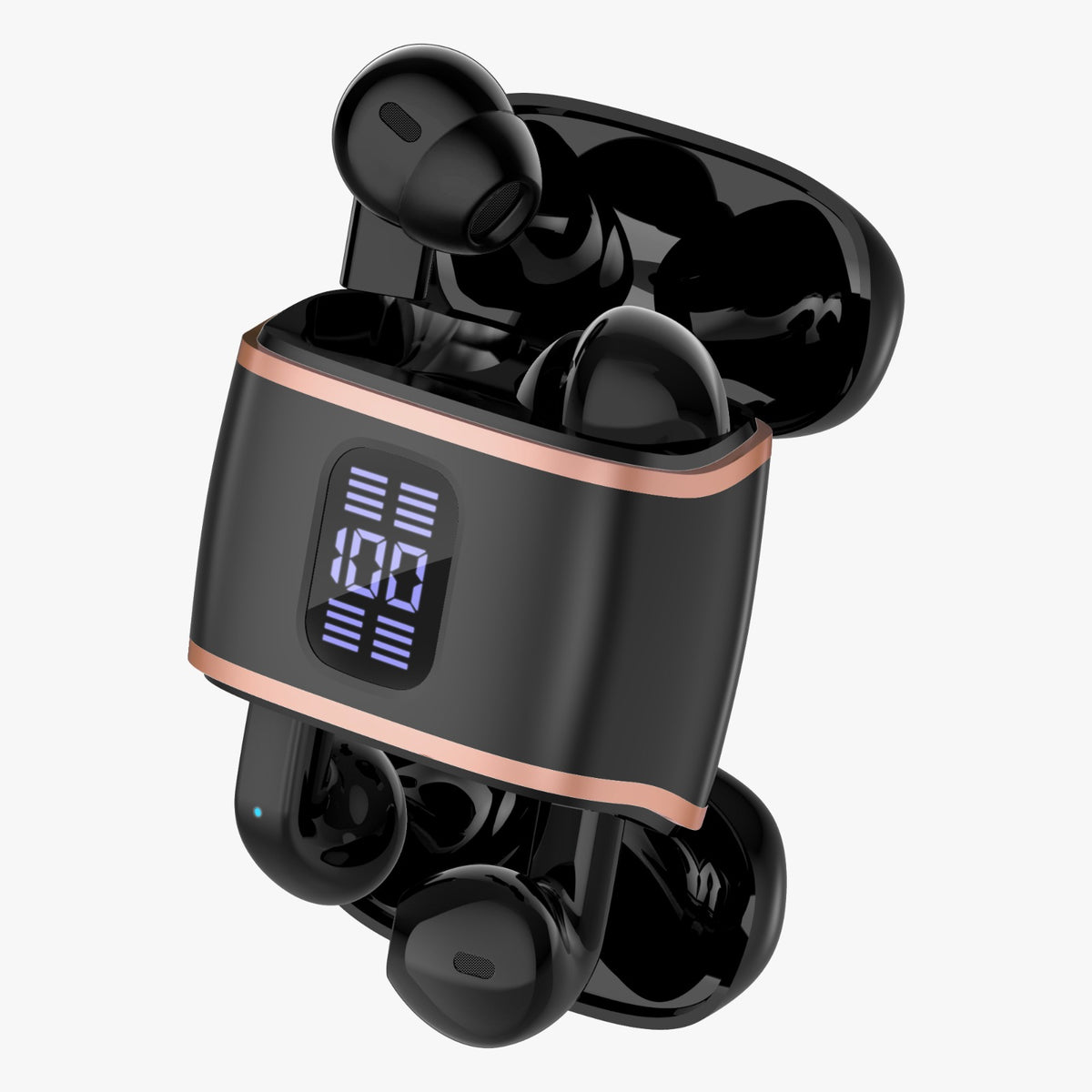 J40 4-in-1 True Wireless Earbuds – Bluetooth 5.4 TWS with Dual-Side Charging Case, Smart LED Display, Active Noise Cancellation & IPX5 Waterproof