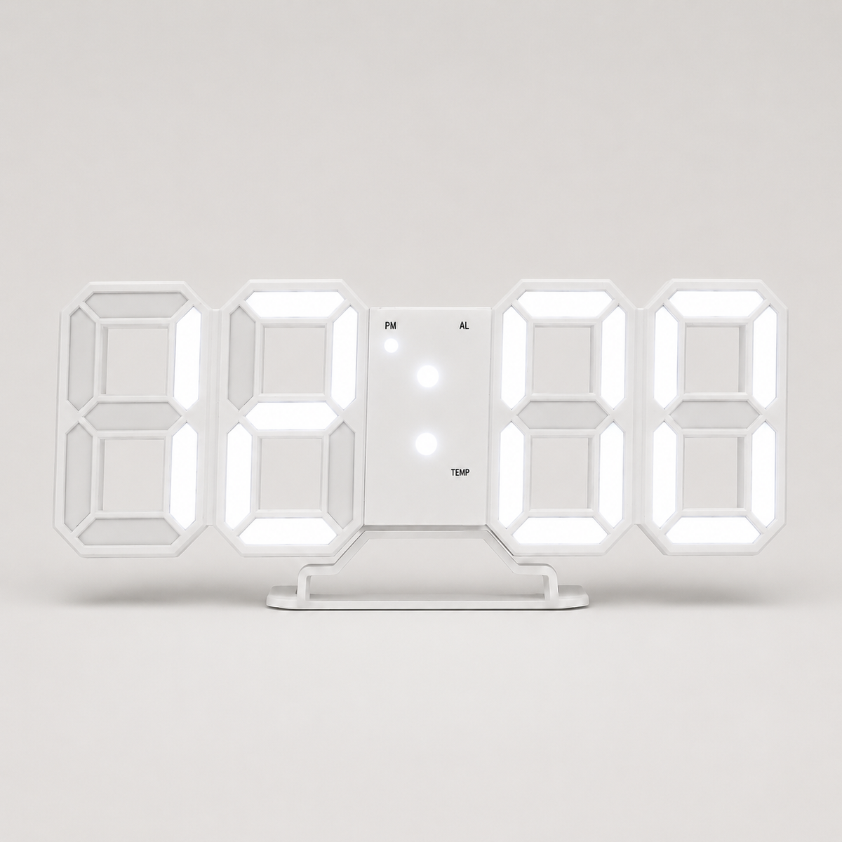 Digital LED Electronic Table & Wall Clock – Multi-Functional Alarm Clock with Temperature Sensor, Date Display, USB Powered, and Memory Backup