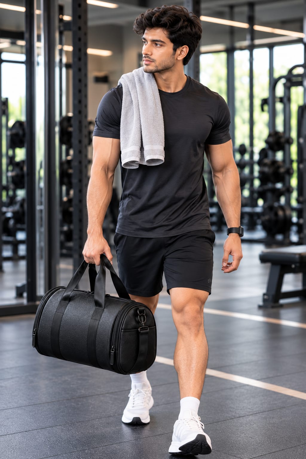AeroMax Premium Travel Duffle Bag - Sleek Black