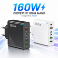 160W Super Fast Multi-Port GaN Charger with 6-in-1 Power Delivery