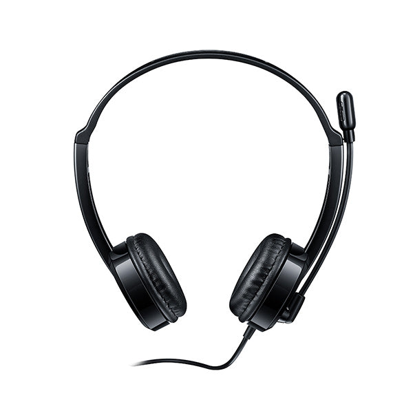 Rapoo H120 USB Stereo Wired Headset (Black) – High-Quality Stereo Sound, Flexible Rotary Microphone, Lightweight Ergonomic Design & 1-Year Warranty