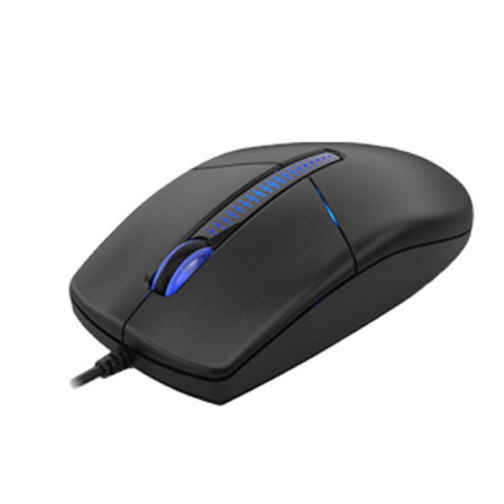 A4Tech N-530 Illuminated Wired Optical Mouse – 1200 DPI, Symmetric Design, 1.5M USB Cable, Plug & Play & Durable Build for PC & Laptop