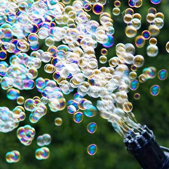 Bubble Blaster 8-Hole Automatic Bubble Blower Electric Bubble Maker Machine Toy for Toddler Kids Boys Girls