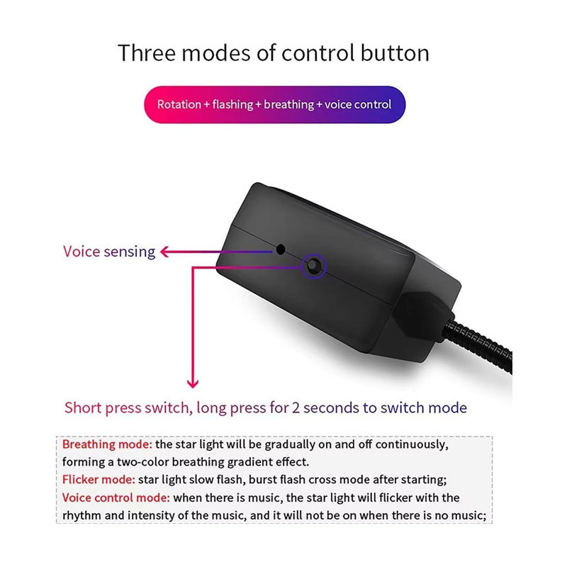 Automatic Dancing -  Interior Car/Room - Romantic atmosphere Decoration Laser Light.