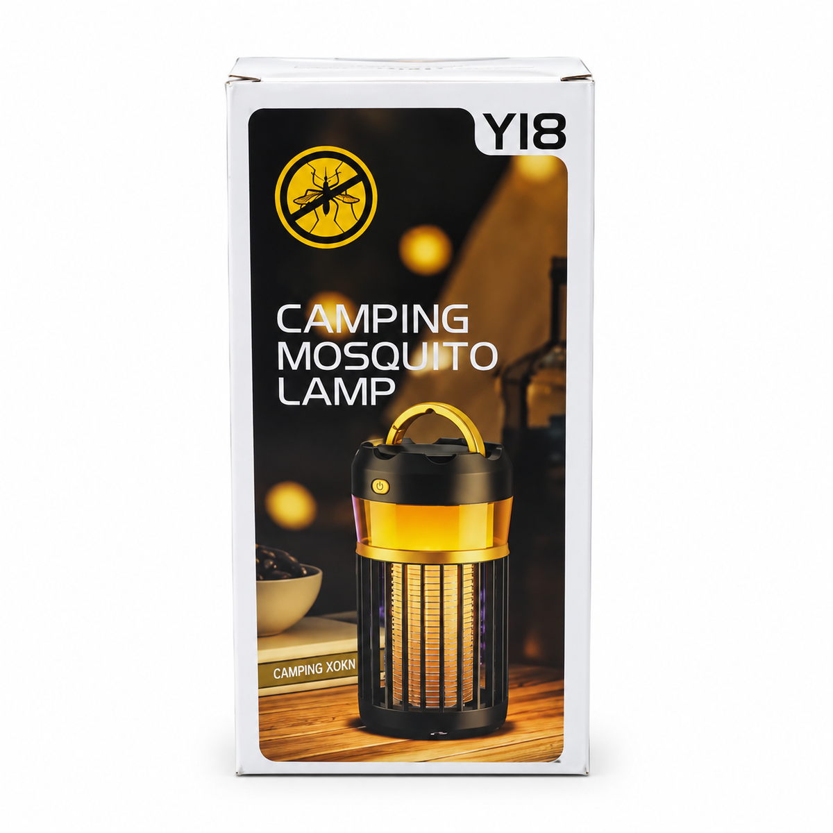 Y18 Camping Mosquito Killer Lamp – 2-in-1 Portable UV Light Insect Trap & Electric Shock Zapper with Rechargeable Battery, Hanging Hook & Chemical-Free Operation