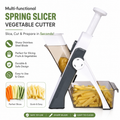 Multi-functional Spring Vegetable Slicer & Cutter – Adjustable Thickness Safe Mandoline Slicer for Julienne, Dicing, Carrot, Potato & Kitchen Chopping (Multi-Colour)