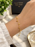 Anti-tarnish Golden Infinity and Metallic Charm Bracelet