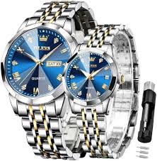 Butter Fly Lock OLEVS 9931G New Exclusive Design Quartz Watch for Men (Blue)