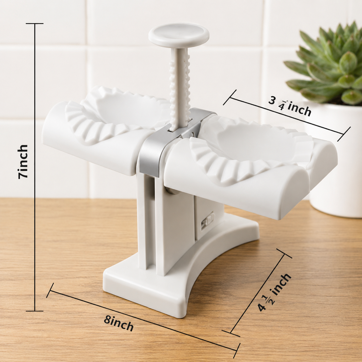 Double Head Automatic Dumpling Maker – Food-Grade ABS Dual-Head Dumpling Press & Momo Making Machine for Ravioli, Wontons & Empanadas