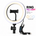 10-Inch LED Ring Light with Tripod Stand & Phone Holder – Dimmable Beauty Light with 3 Color Modes, 10 Brightness Levels & Bluetooth Remote for Vlogging, Makeup & Photography