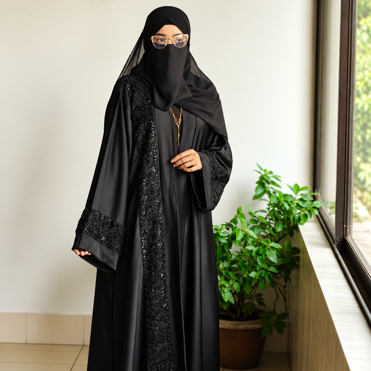 Burqa with intricate detailing