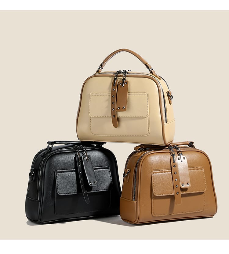 High end ladies' handbag multi-layer large capacity commuting bag(Coffee)