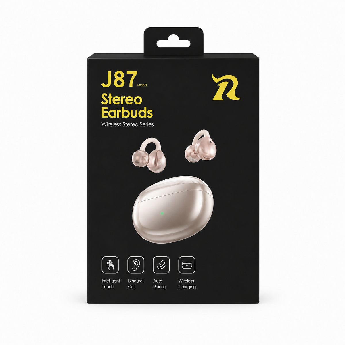 J87 Air Conduction Open-Ear True Wireless Earbuds – Bluetooth 5.4 TWS Sports Headphones with Wireless Charging, ENC Noise Cancelling & 24H Battery
