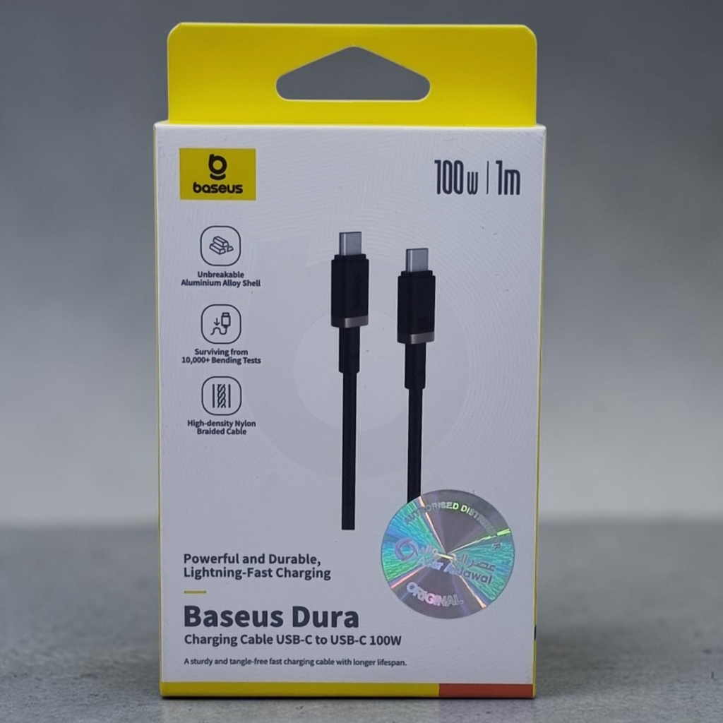Baseus Dura USB-C to USB-C 100W Charging Cable (1m).