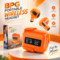 Multifunction TWS Wireless Earphones with Digital LED Clock Display – Portable Belt Clip Design, In-Ear Ergonomic Fit, Powerful Bass & Clear Voice Calling Stereo Earbuds