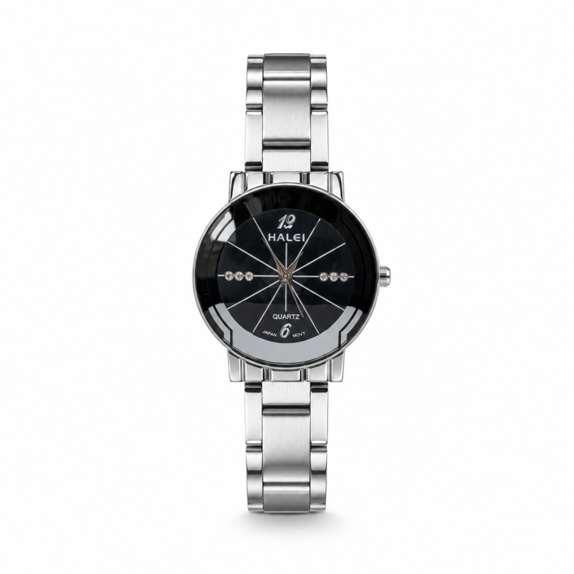 HALEI Premium Women's Quartz Analog Watch – Stainless Steel Strap, Round Case, Mineral Glass, Water Resistant, Elegant Japanese Movement Wristwatch for Ladies