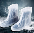 Reusable Silicone Waterproof Shoe Covers with Zipper - Rain Boot Protectors
