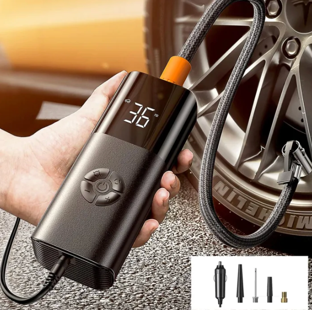 Portable Electric Tire Inflator and Car Air Compressor - 150 PSI