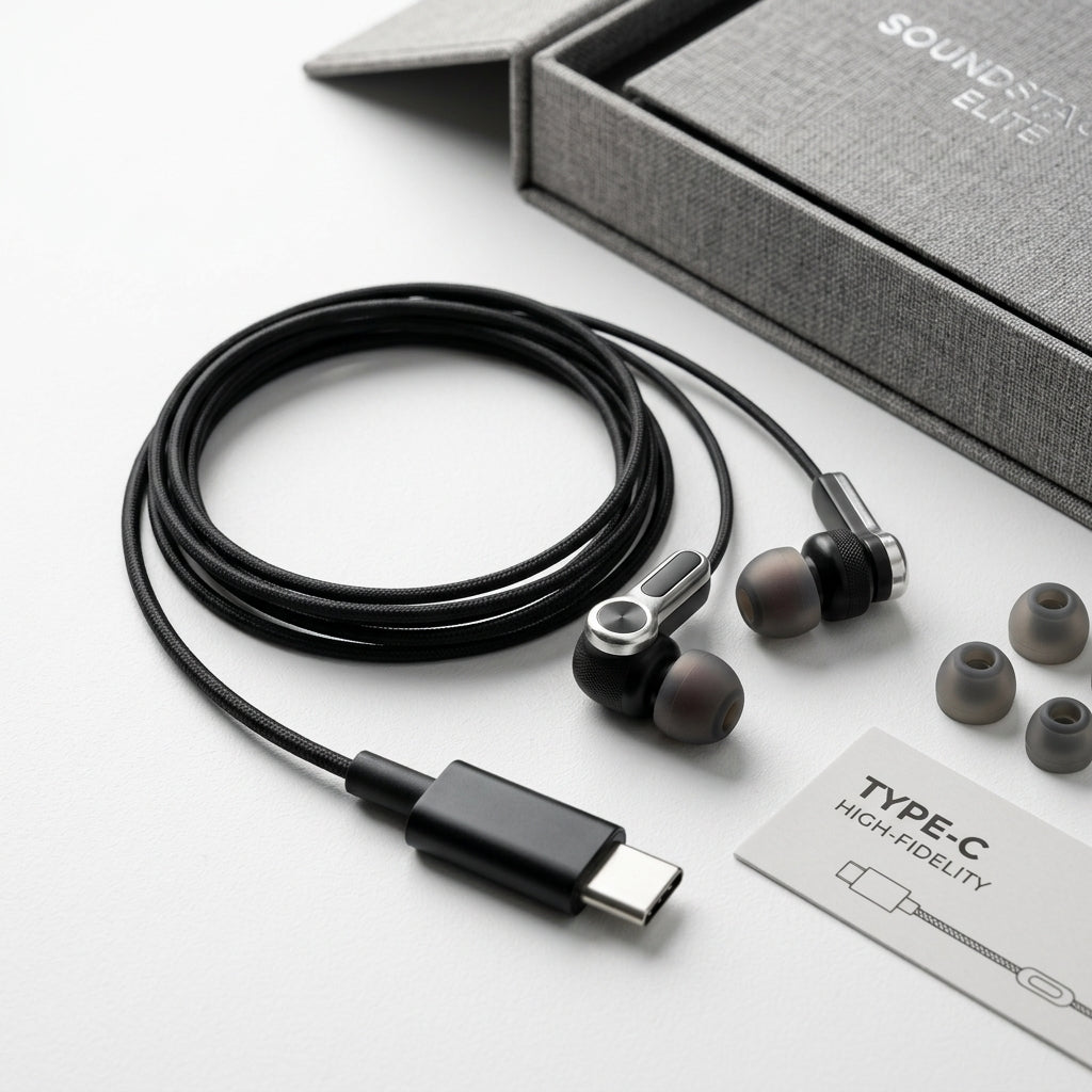 ONE TECH Type-C Wired In-Ear Earphones with Carrying Case