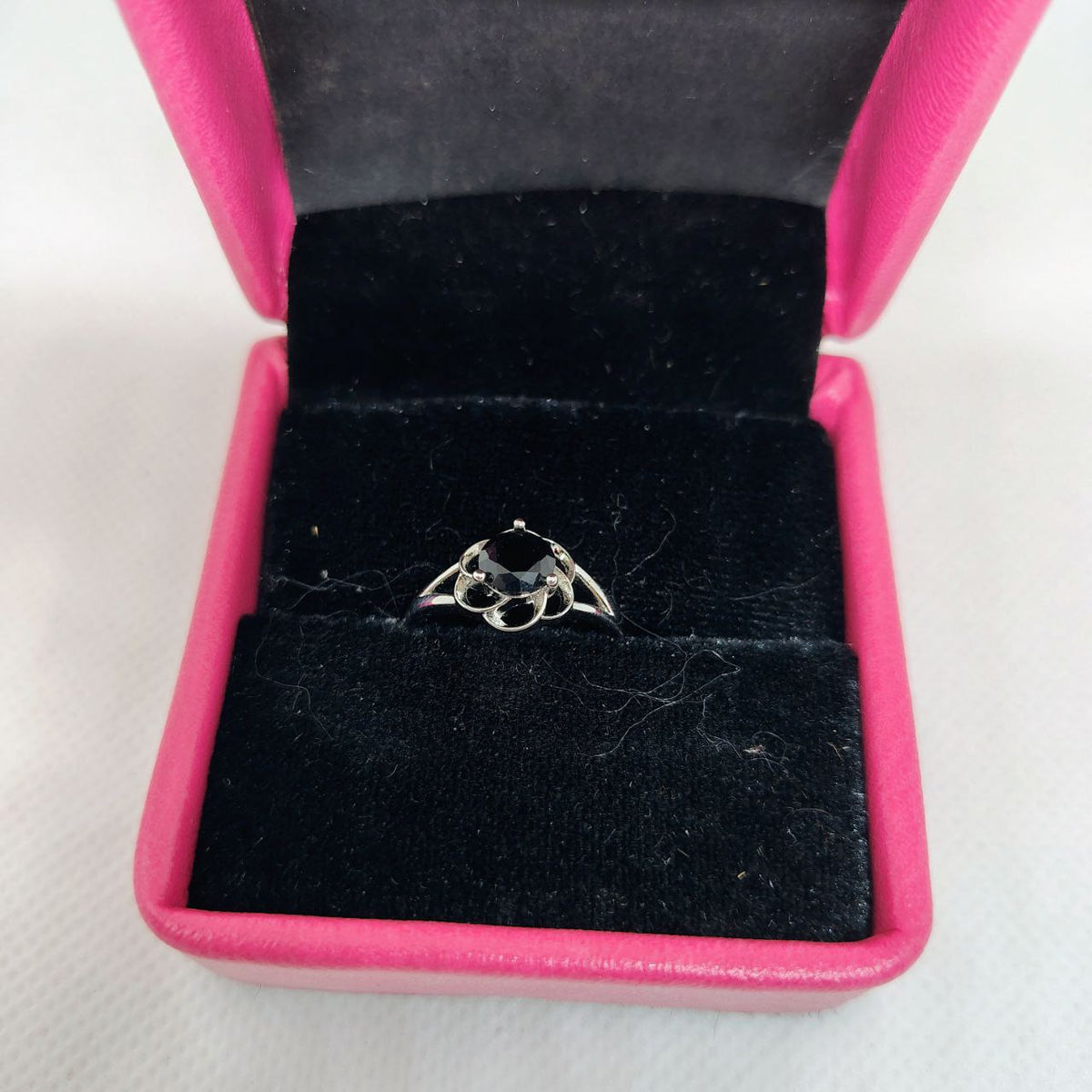 Crystal Bloom Silver Ring