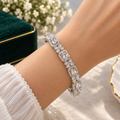 Royal Silver American Diamond Bangle Set