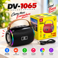 DV-1065 Portable Mini Drum Kit Wireless Bluetooth Speaker – 5W Loud Stereo Sound, RGB Abyss Lamp Lighting, Leather Handle, USB & TF Card Support