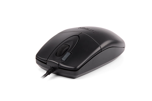 A4tech OP-730D Wired Optical Mouse – Silent Click Technology, Hyper-Fast Scrolling Wheel, Smooth Cursor Control & Ergonomic Contoured Design for Enhanced Productivity