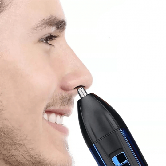 Kemei KM-6330 3-in-1 Rechargeable Hair Trimmer, Electric Shaver & Nose Clipper Grooming Kit – Universal Voltage, 60-Min Runtime & 4 Guide Combs