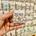 Sparkling Floral Cat-Eye Stone Stud Earrings