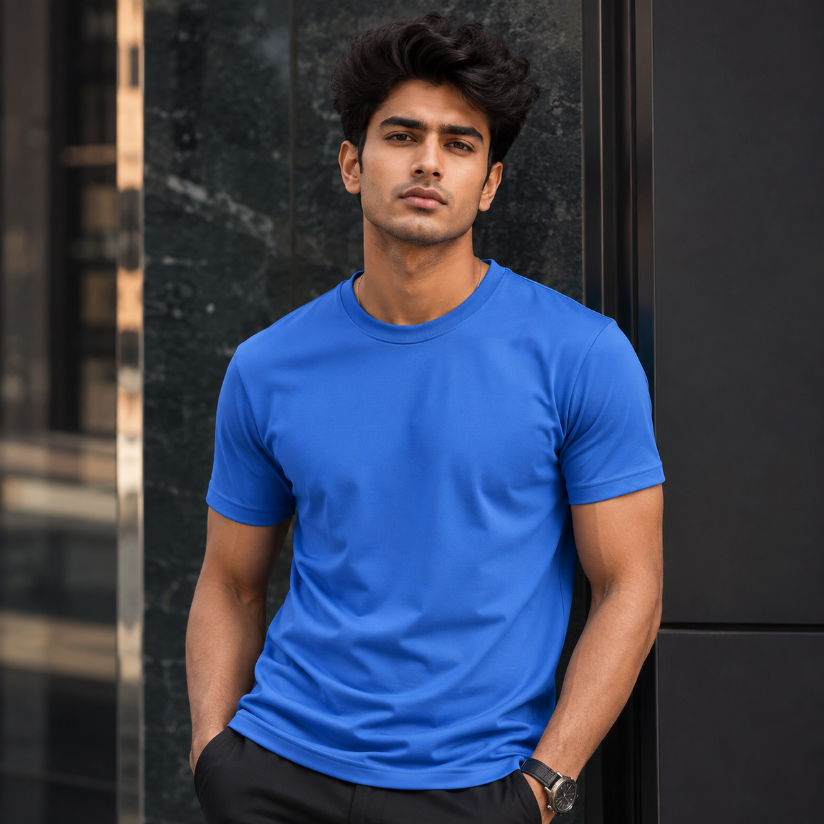 Premium blue Jersey T-Shirt – Lightweight & Breathable