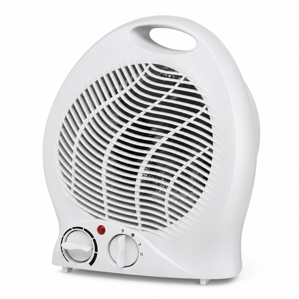 Interior Deluxe 2000W Electric Fan Heater – Fast Heating Portable Room Heater with Adjustable Temperature Control, 220-240V & 2-Year Warranty