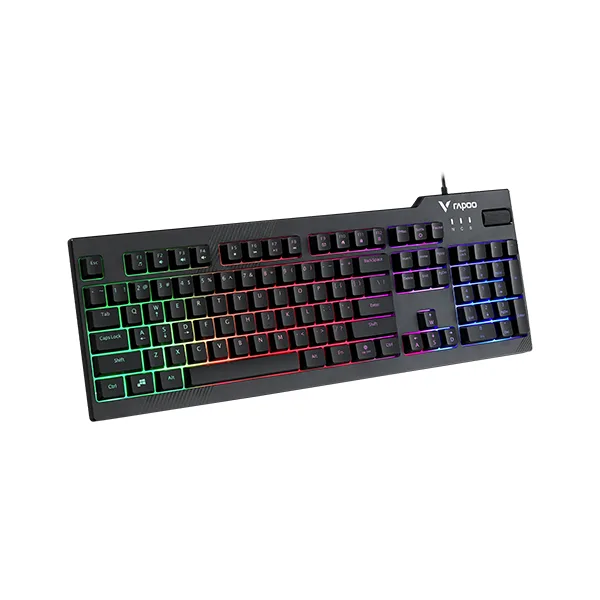 Rapoo V50S Backlit Mechanical Gaming Keyboard (Black) – Tactile Mechanical Switches, Multi-Color Backlighting, Anti-Ghosting, Durable Build & 2-Year Warranty