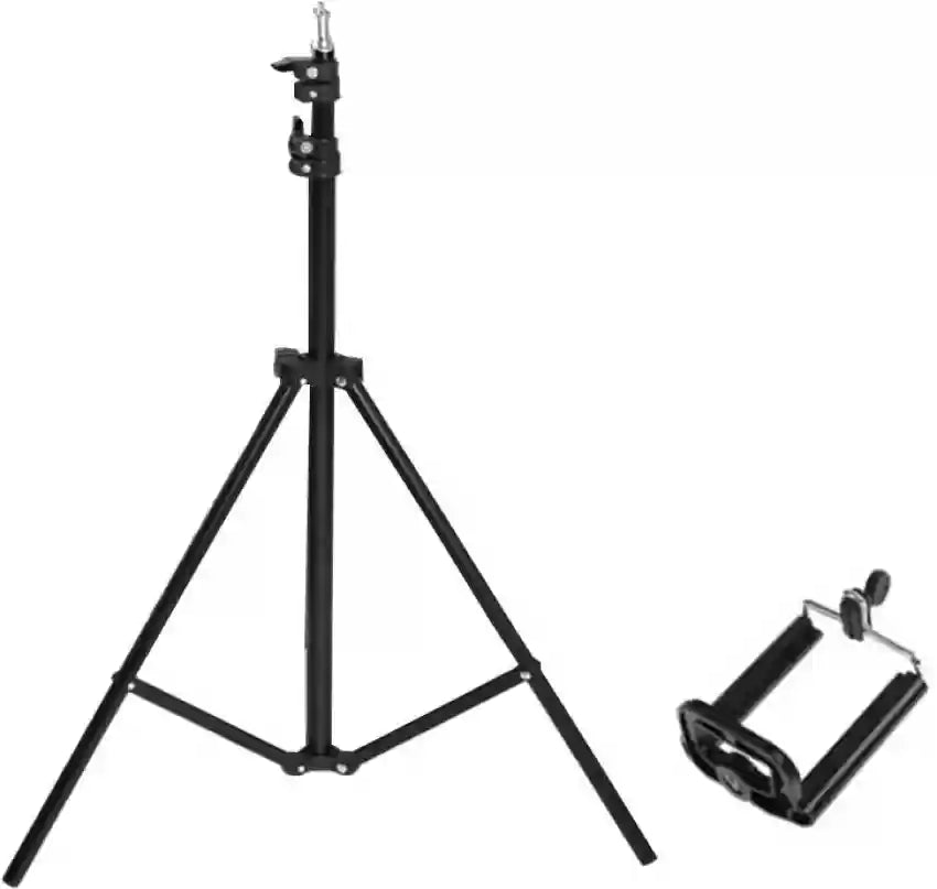 6 Ft Tripod Stand, 10" LED Ring Light & K8 Wireless Microphone Combo – Professional Content Creation & Vlogging Kit with 65ft Range, Adjustable Stand & Phone Cradle