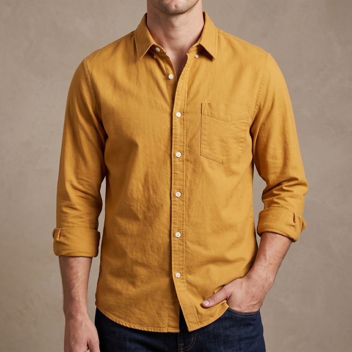 𝐂𝐨𝐭𝐭𝐨𝐧 𝐂𝐨𝐥𝐥𝐚𝐫 𝐒𝐡𝐢𝐫𝐭(Brown)