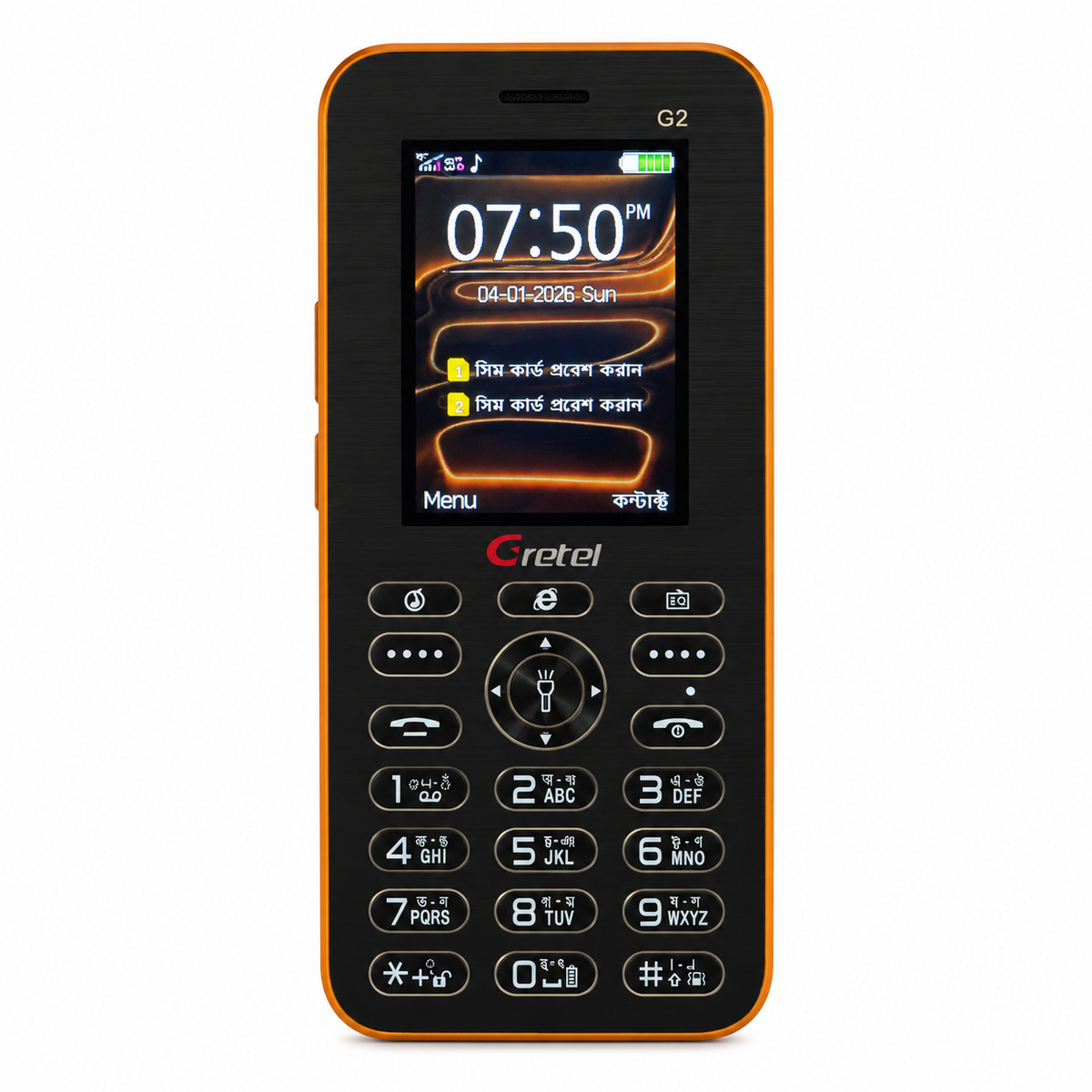 Gretel G2 Pro Max Feature Phone – iPhone 17 Pro Max Inspired Design, 3250mAh Built-In Battery, 2.8" LCD Display, Type-C Port, Big Speaker & Wireless FM