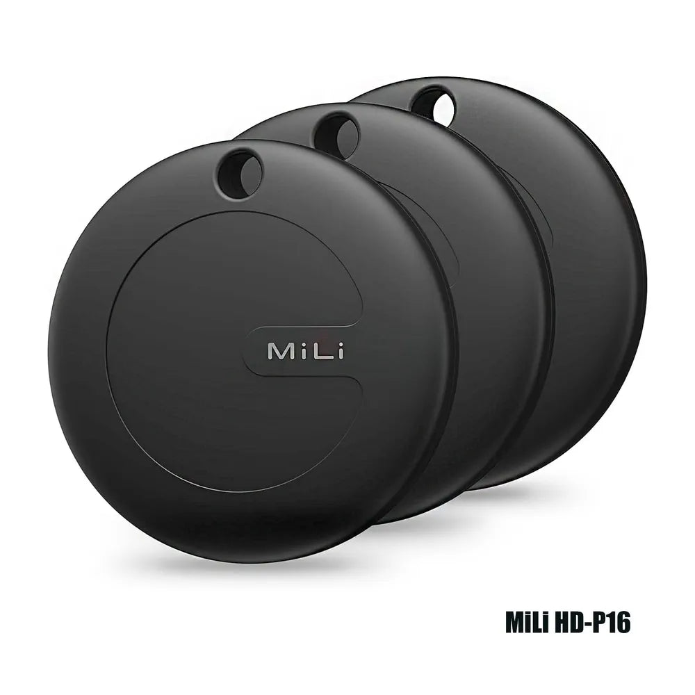 MiLi MiTag Smart Bluetooth Tracker & Item Finder – Dual iOS Apple Find My & Android Google Find My Device Support, Real-Time Location, Loud Ringer, IP67 Waterproof & 1-Year CR2032 Battery
