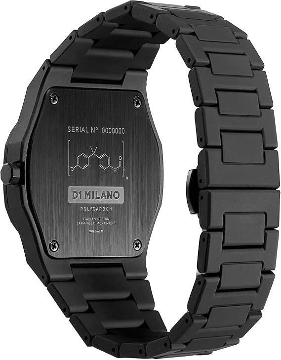 D1 Milano Polycarbon Arabic Watch – Black