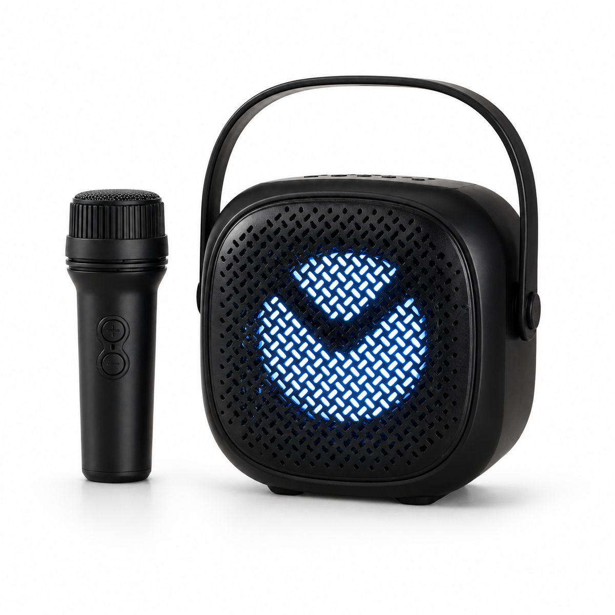 GREATNICE Portable Wireless Bluetooth Speaker with Mic – 3-Inch Big Sound Speaker, USB, SD Card, FM Radio & Karaoke Support with Stylish Lighting