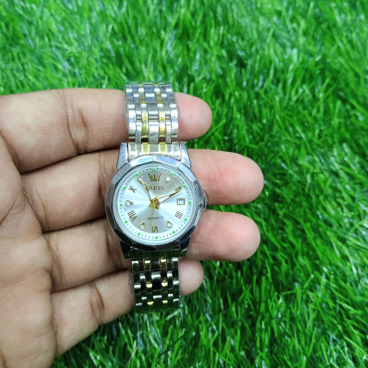 Butter Fly Lock OLEVS Watch for Women   Silver